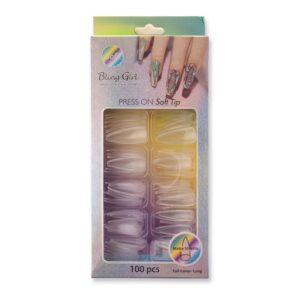 Matte Stiletto Full Cover Press On Soft Tips