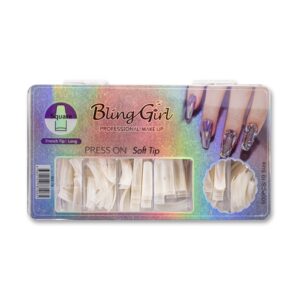 Square French Tip Press On Soft Tips