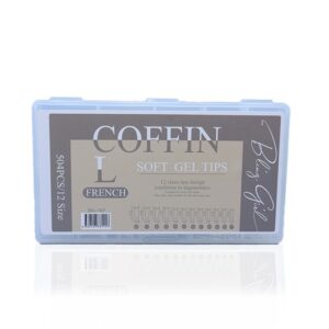 Coffin Soft Gel French Tips L