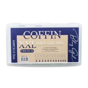 Coffin Soft Gel Tips XXL French