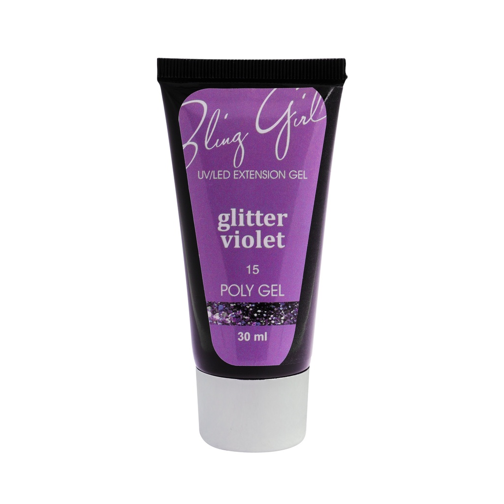 Poly Gel Glitter Violet #015